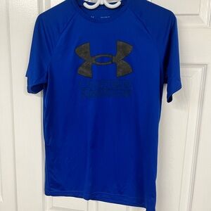 Under Armour Youth XL (14/16) Blue Athletic Shirt Loose Fit EUC